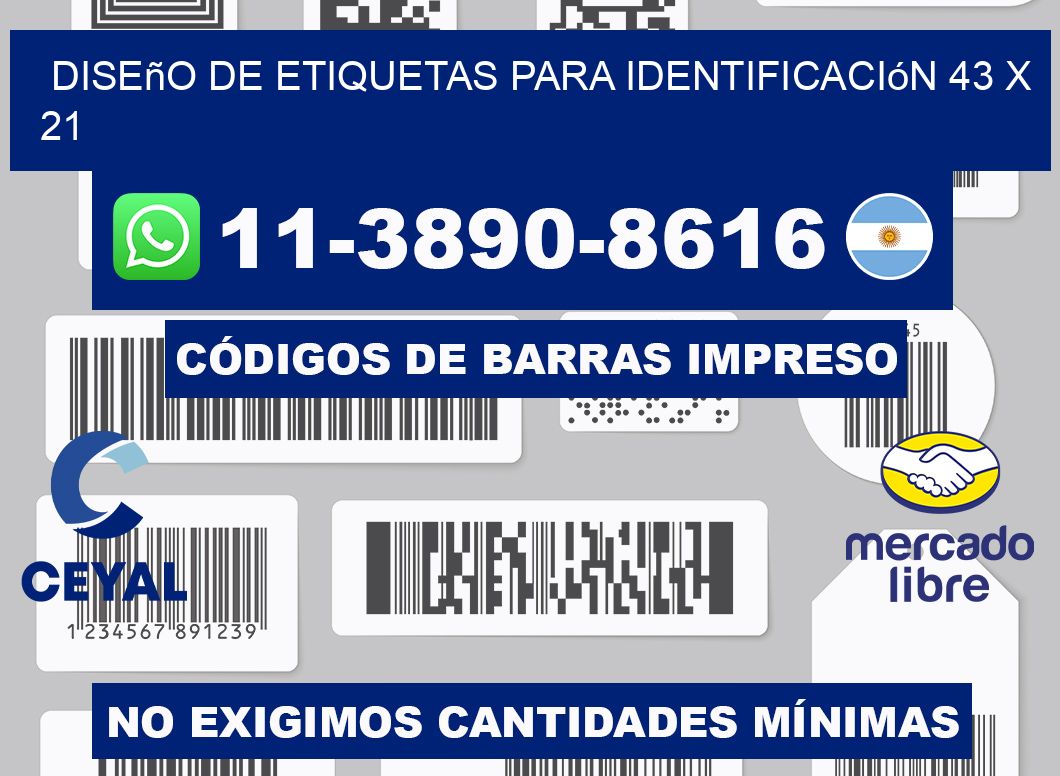 diseño de etiquetas para identificación 43 x 21