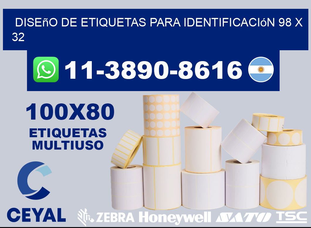 diseño de etiquetas para identificación 98 x 32