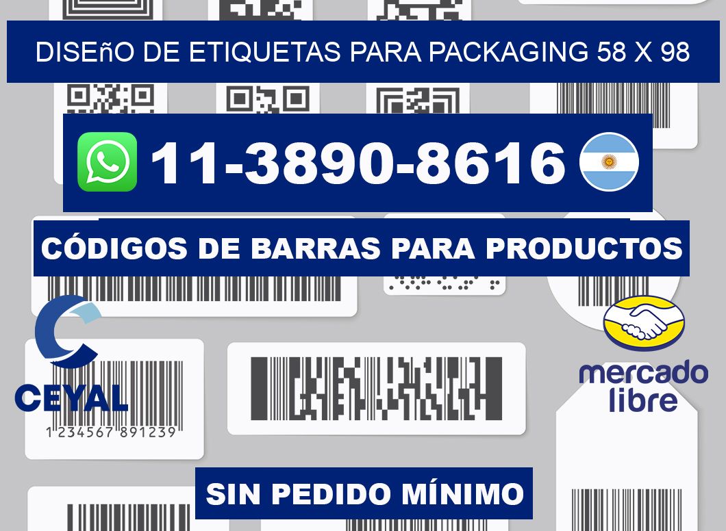 diseño de etiquetas para packaging 58 x 98