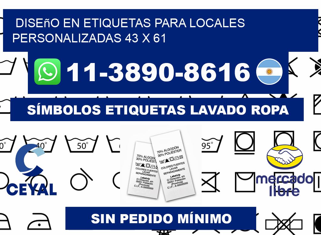 diseño en etiquetas para locales personalizadas 43 x 61