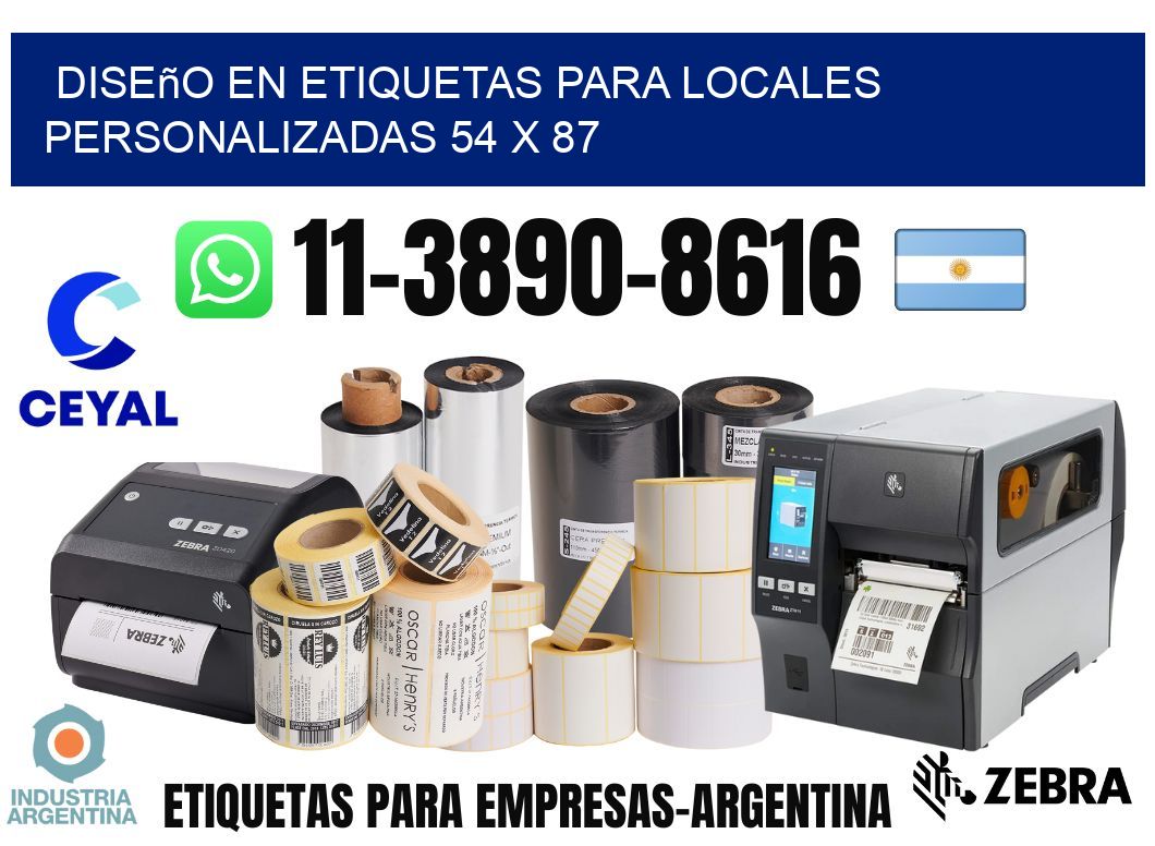 diseño en etiquetas para locales personalizadas 54 x 87