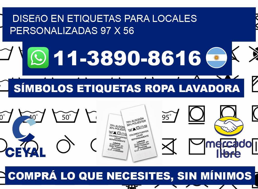 diseño en etiquetas para locales personalizadas 97 x 56