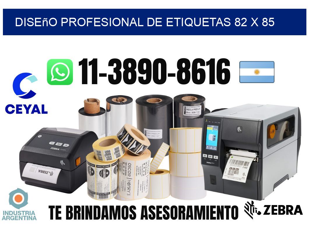 diseño profesional de etiquetas 82 x 85