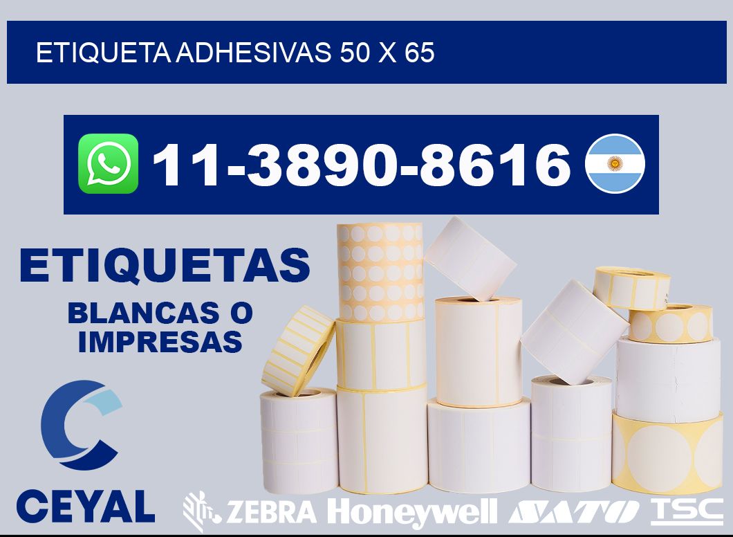 etiqueta adhesivas 50 x 65