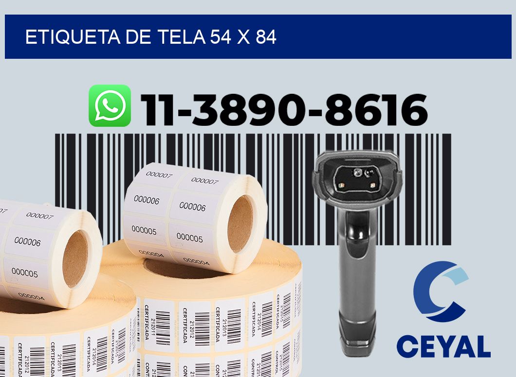etiqueta de tela 54 x 84