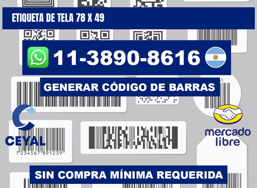 etiqueta de tela 78 x 49