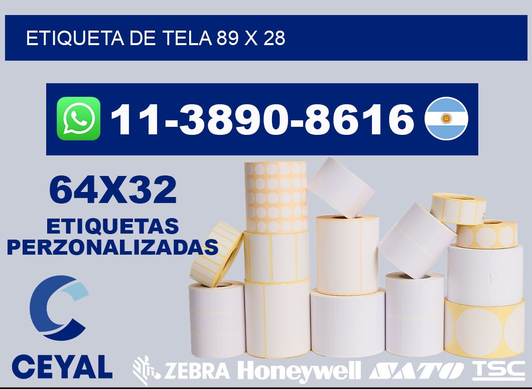 etiqueta de tela 89 x 28