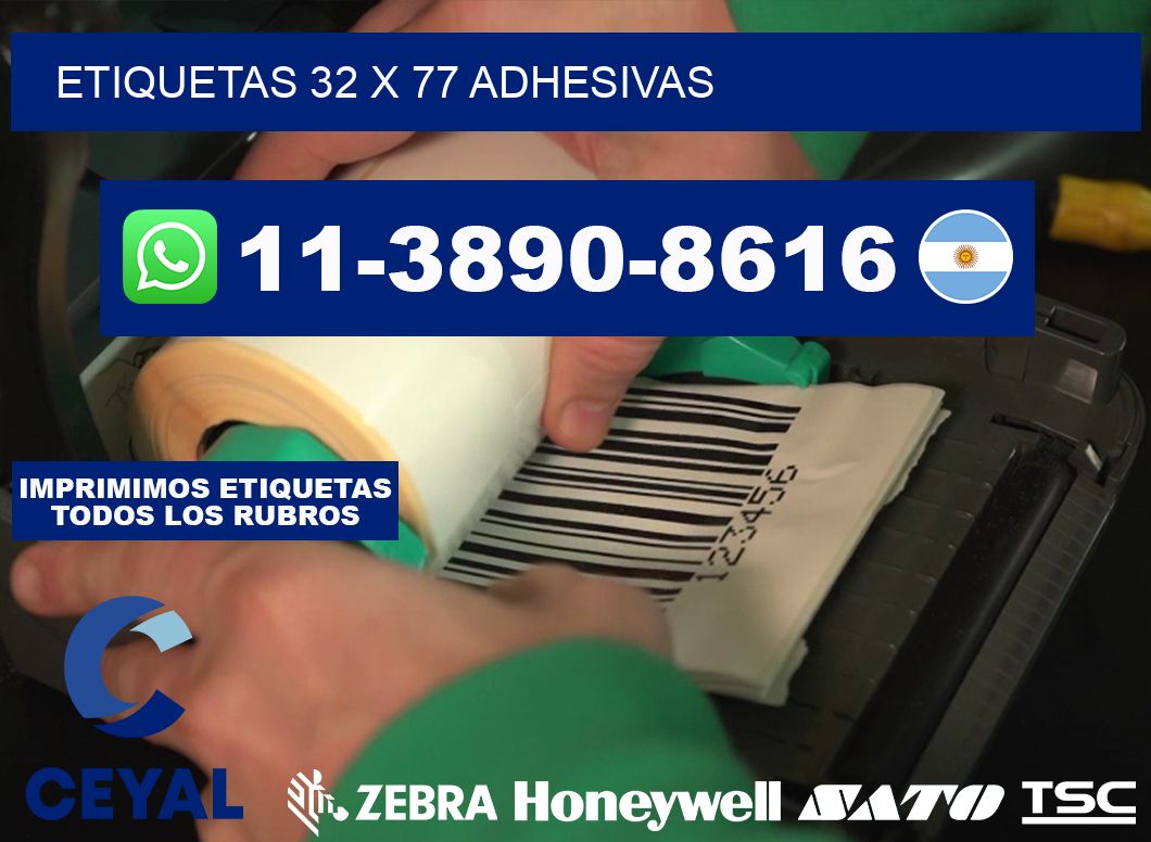 etiquetas 32 x 77 adhesivas