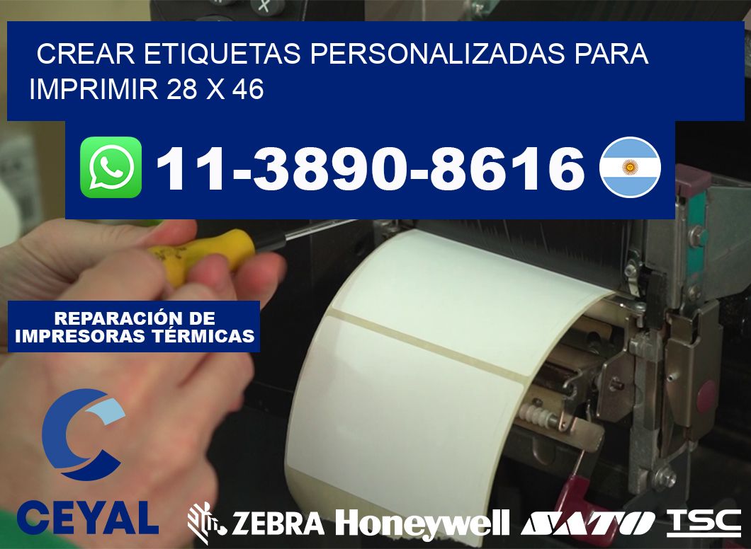 Crear etiquetas personalizadas para imprimir 28 x 46