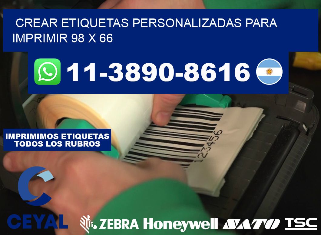 Crear etiquetas personalizadas para imprimir 98 x 66