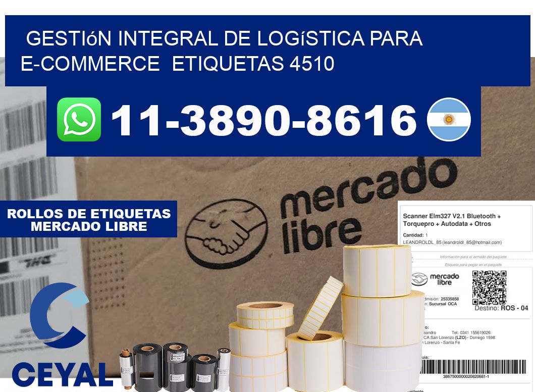 Gestión integral de logística para e-commerce  etiquetas 4510