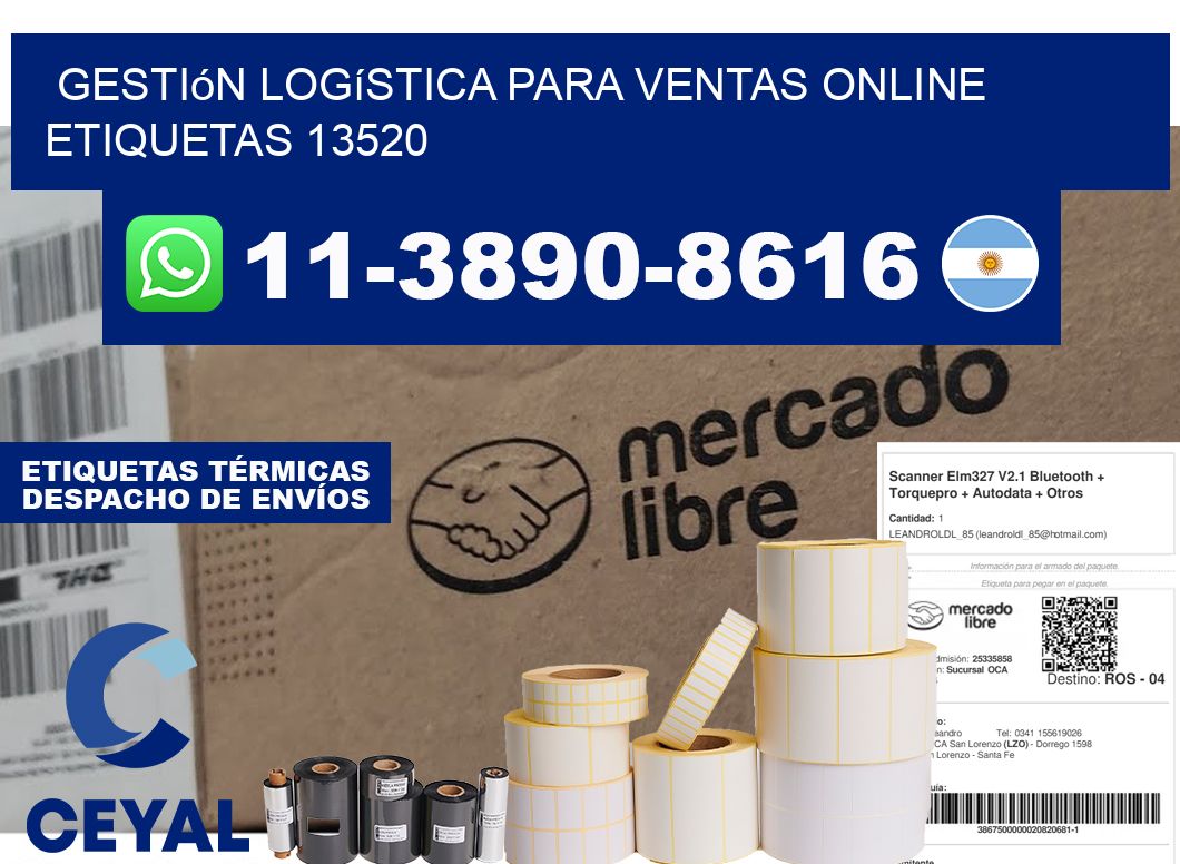 Gestión logística para ventas online  etiquetas 13520