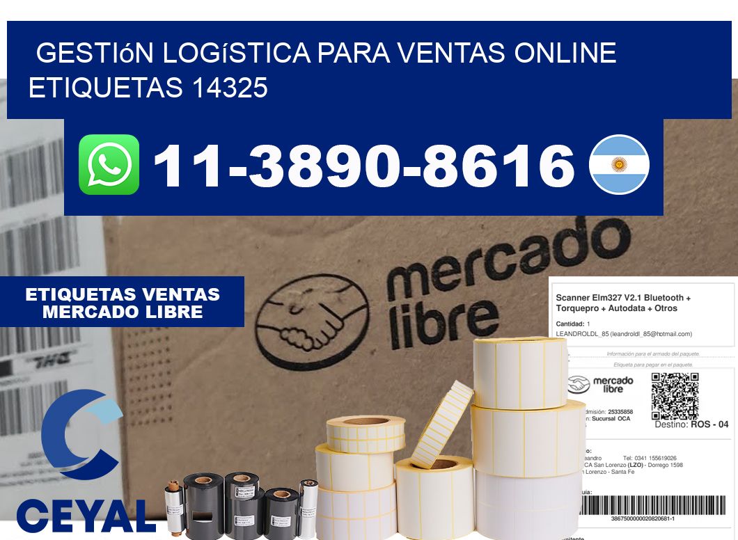 Gestión logística para ventas online etiquetas 14325