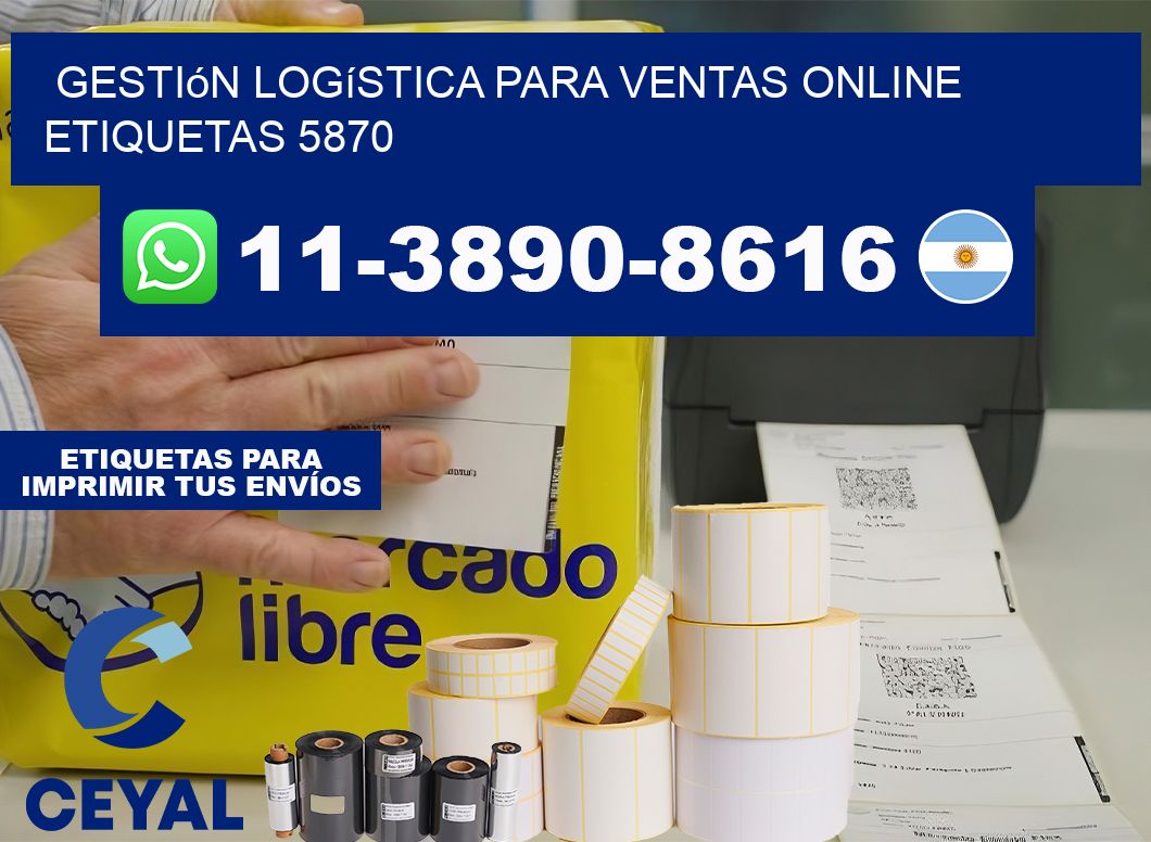 Gestión logística para ventas online  etiquetas 5870