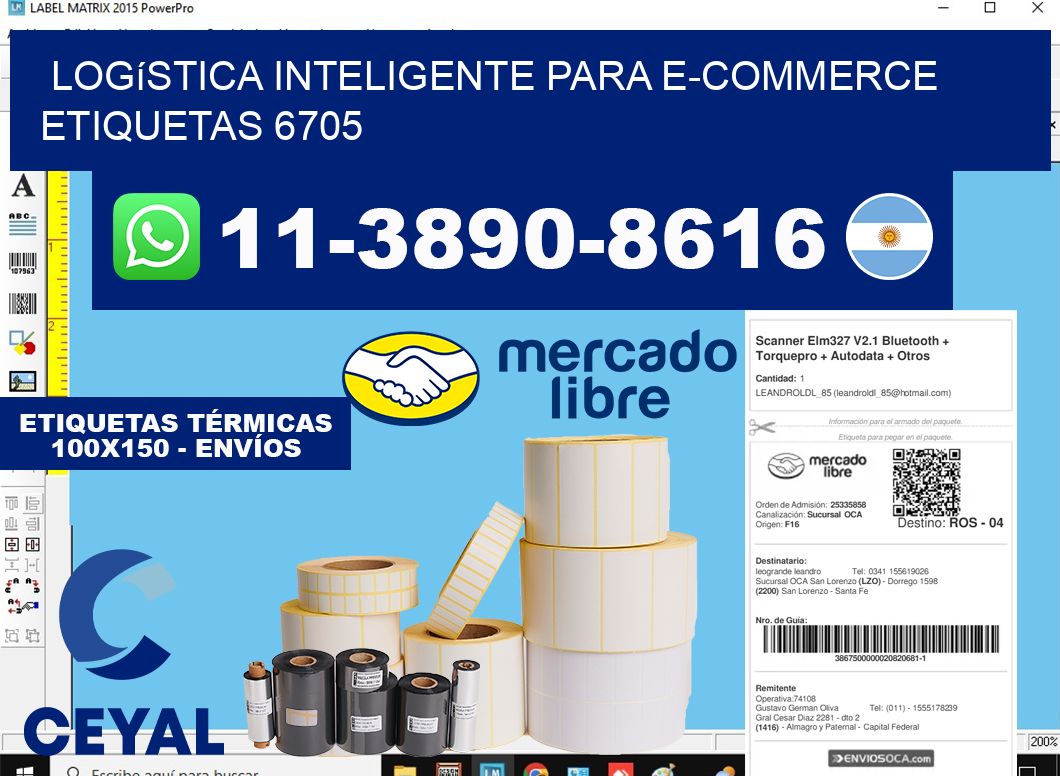 Logística inteligente para e-commerce etiquetas 6705