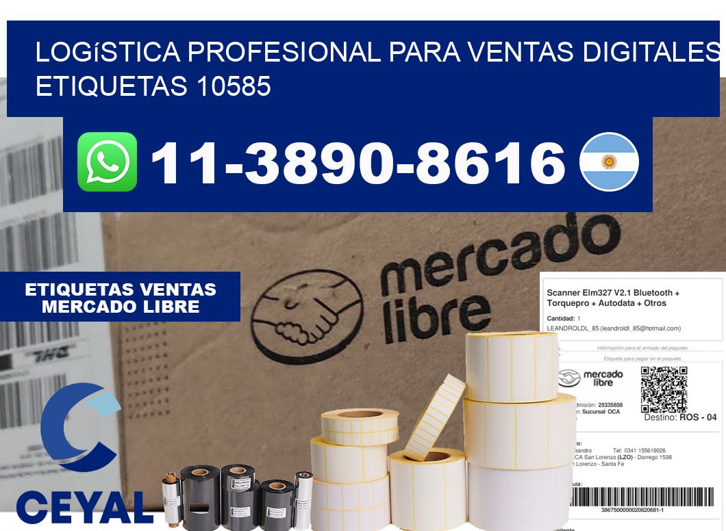 Logística profesional para ventas digitales  etiquetas 10585