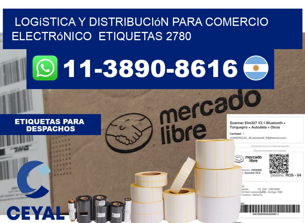 Logística y distribución para comercio electrónico etiquetas 2780