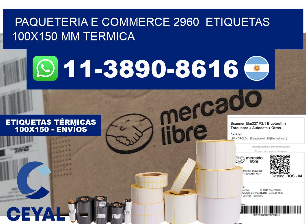 Paqueteria e commerce 2960 etiquetas 100x150 mm termica