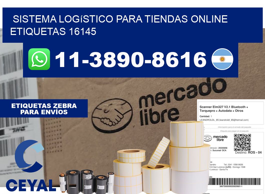 Sistema logístico para tiendas online  etiquetas 16145