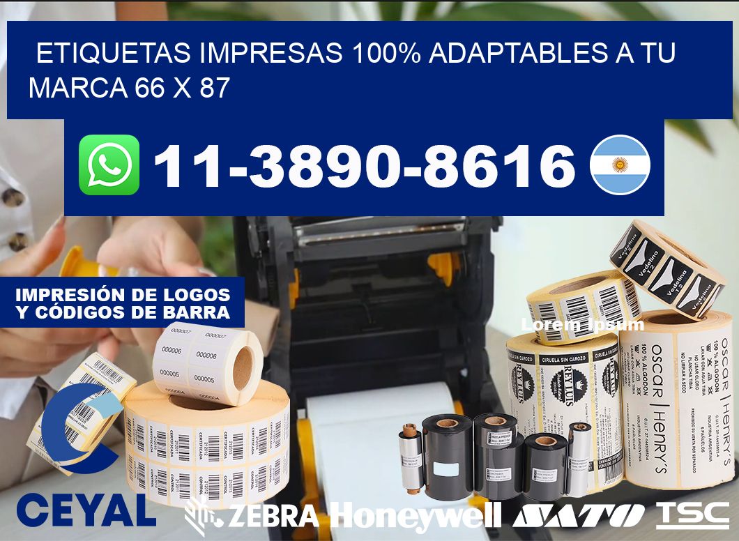 etiquetas impresas 100% adaptables a tu marca 66 x 87