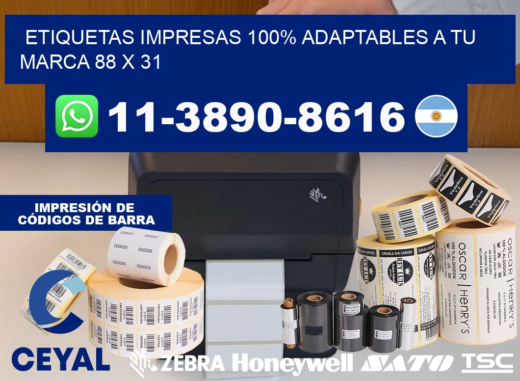 etiquetas impresas 100% adaptables a tu marca 88 x 31
