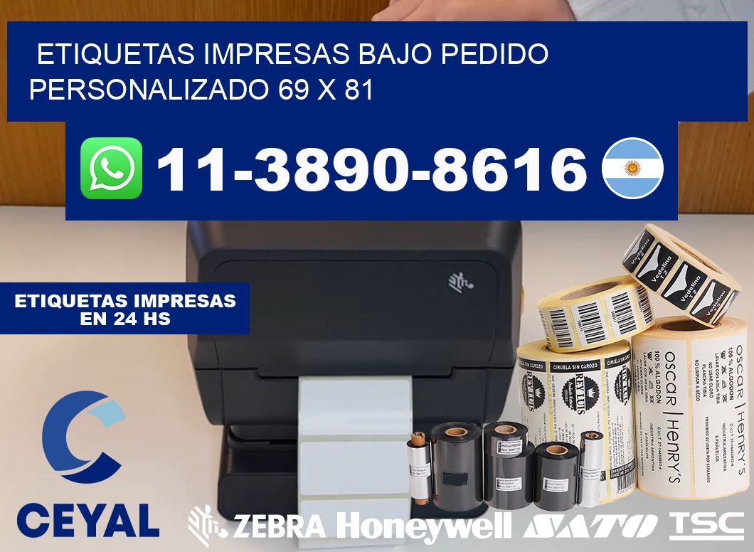 etiquetas impresas bajo pedido personalizado 69 x 81