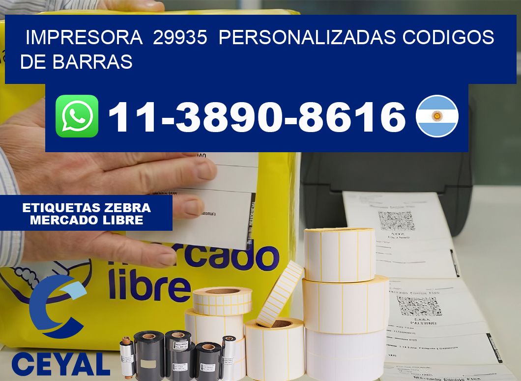 impresora 29935 personalizadas codigos de barras