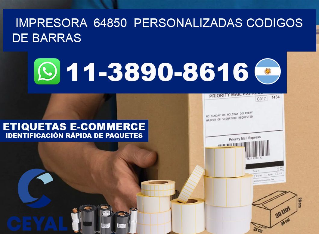 impresora  64850  personalizadas codigos de barras