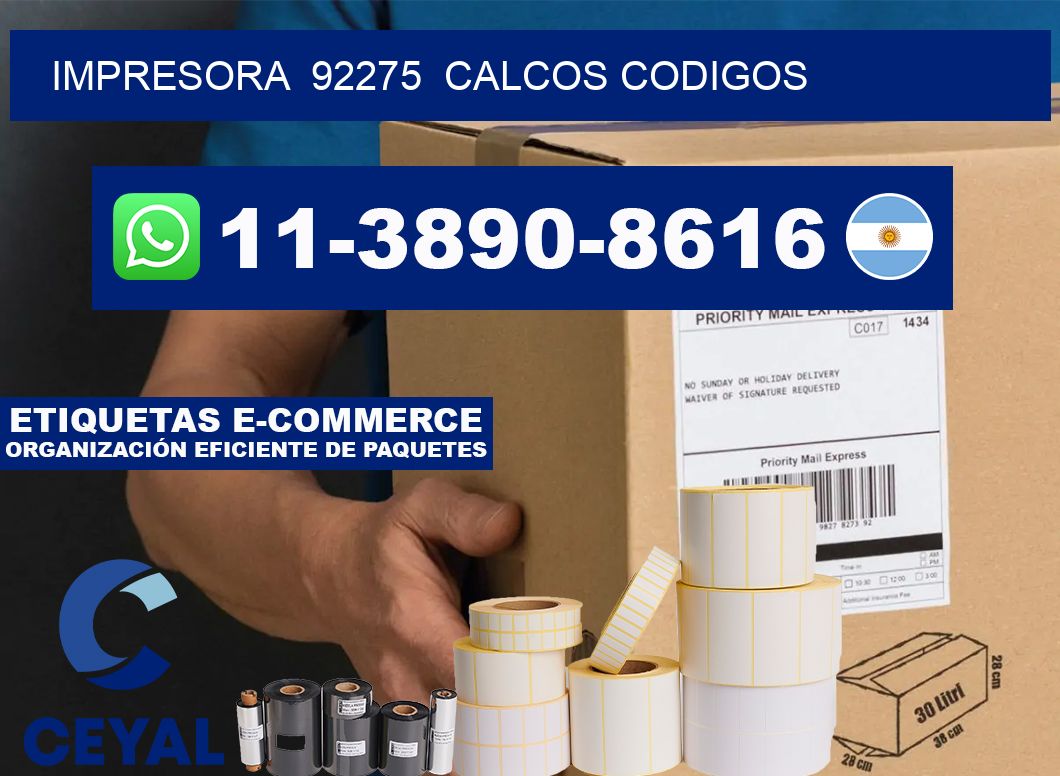 impresora 92275 calcos codigos
