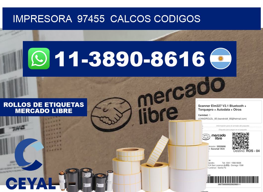 impresora 97455 calcos codigos
