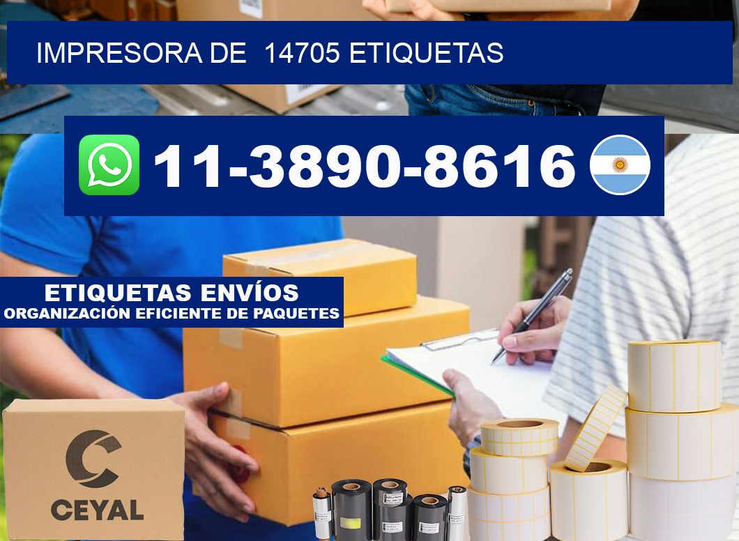 impresora de  14705 etiquetas