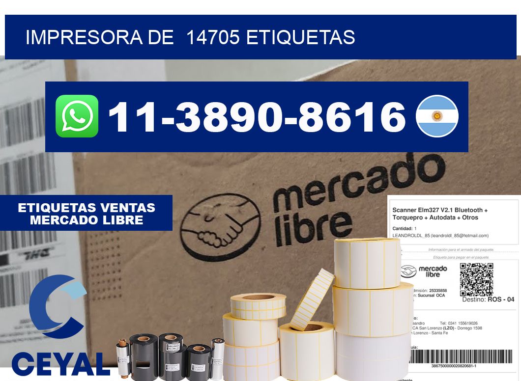 impresora de  14705 etiquetas