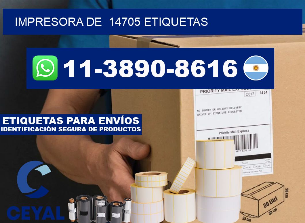 impresora de  14705 etiquetas