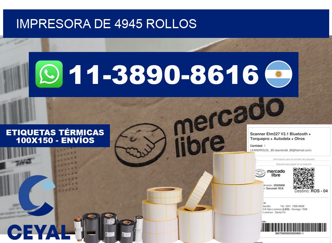 impresora de 4945 rollos
