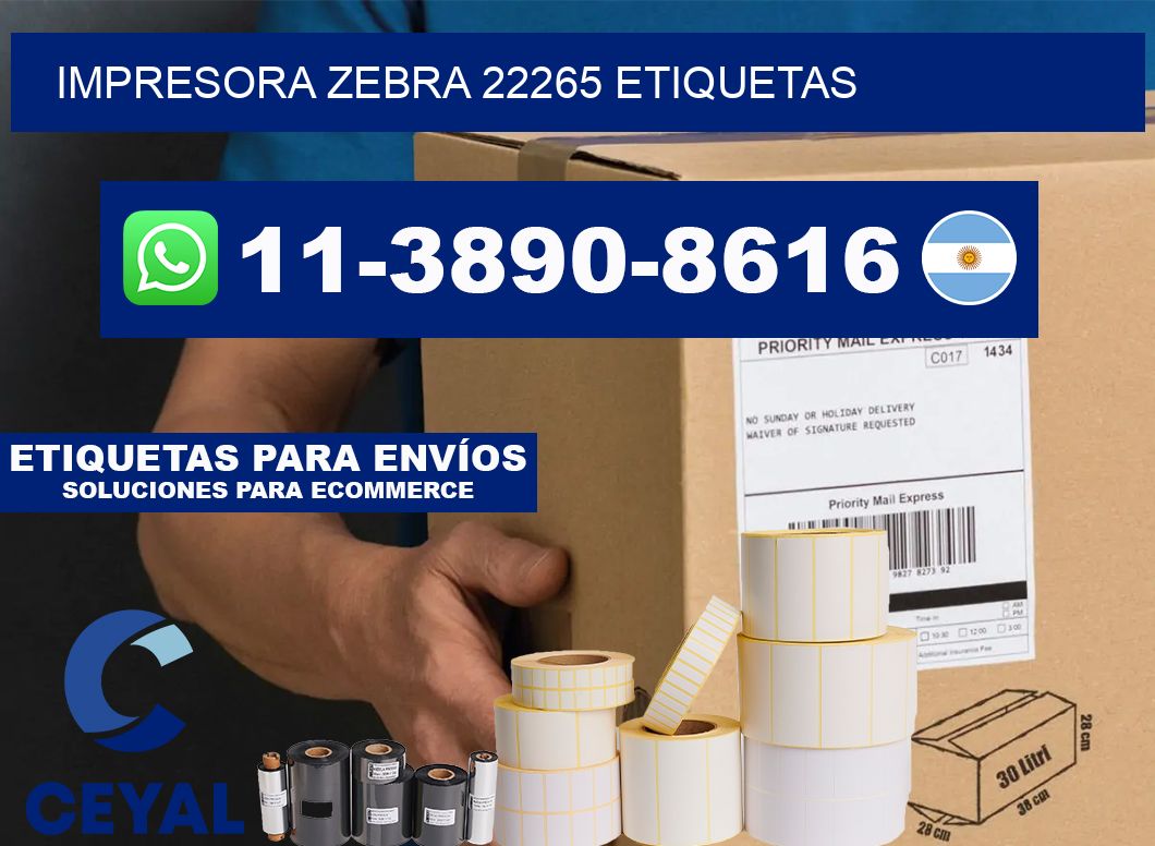 impresora zebra 22265 etiquetas
