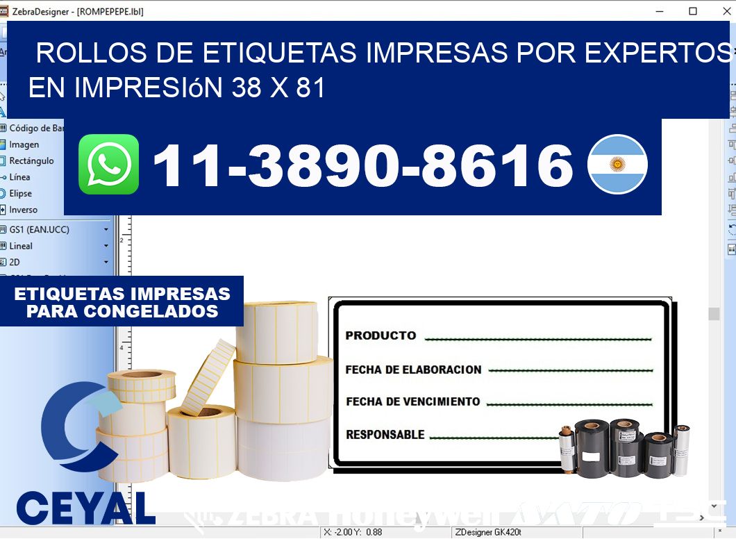rollos de etiquetas impresas por expertos en impresión 38 x 81