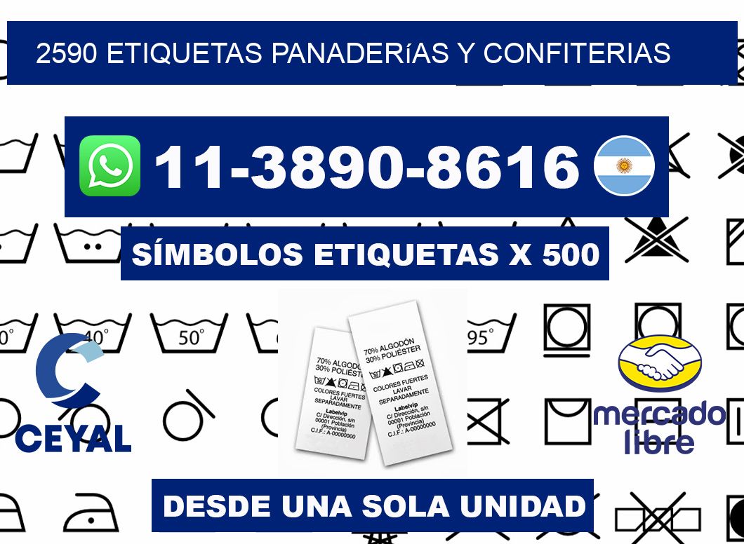 2590 etiquetas panaderías y confiterias