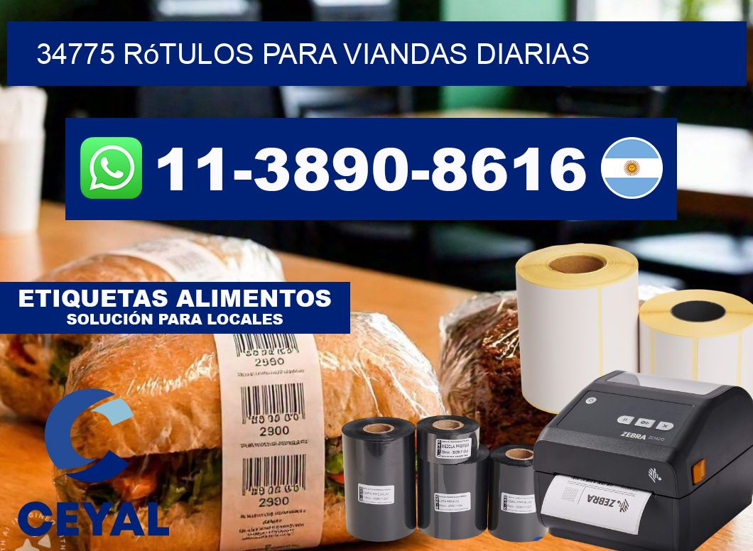 34775 rótulos para viandas diarias