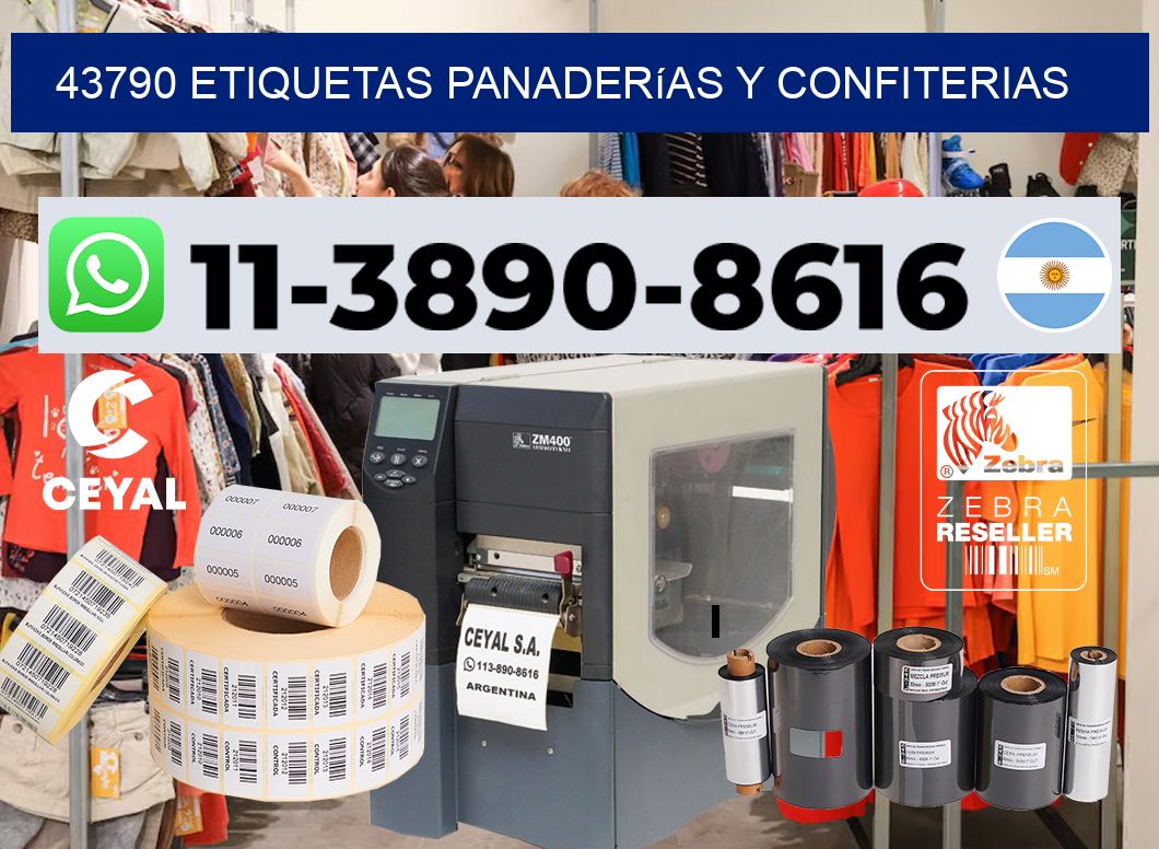 43790 etiquetas panaderías y confiterias