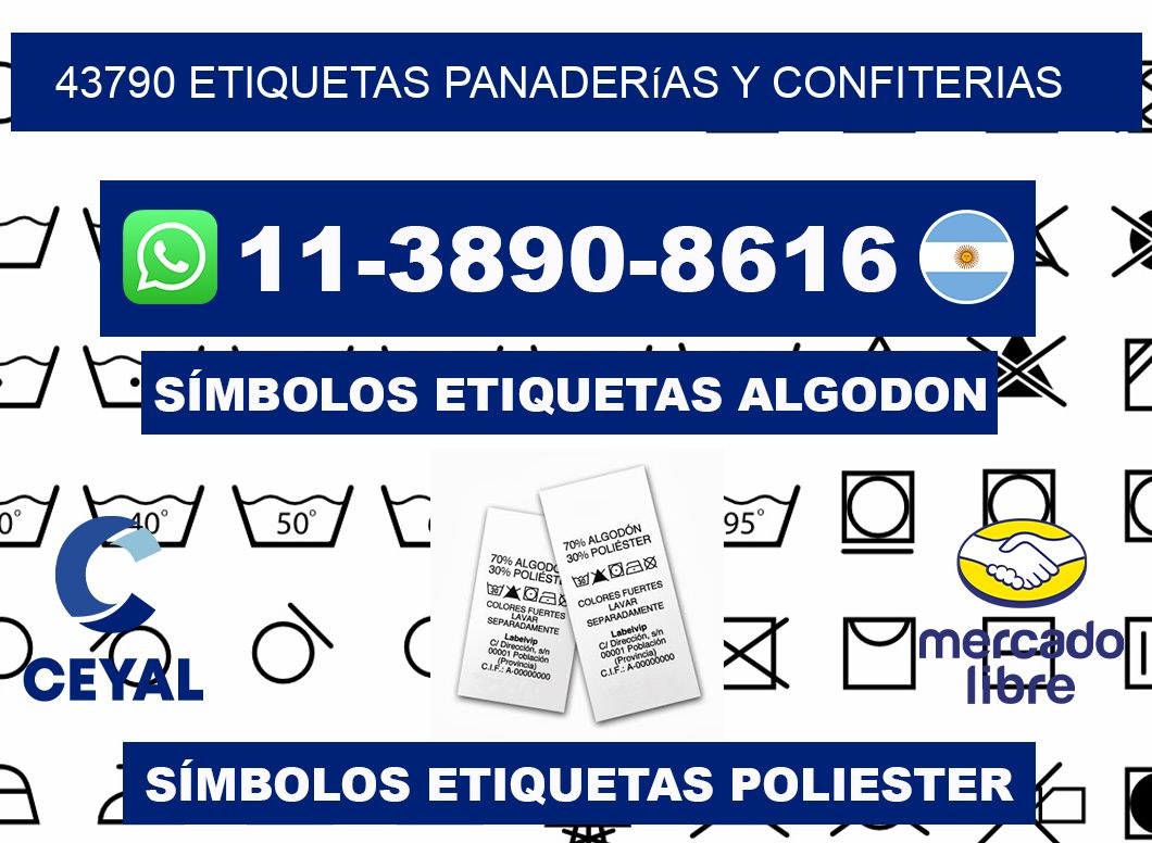 43790 etiquetas panaderías y confiterias