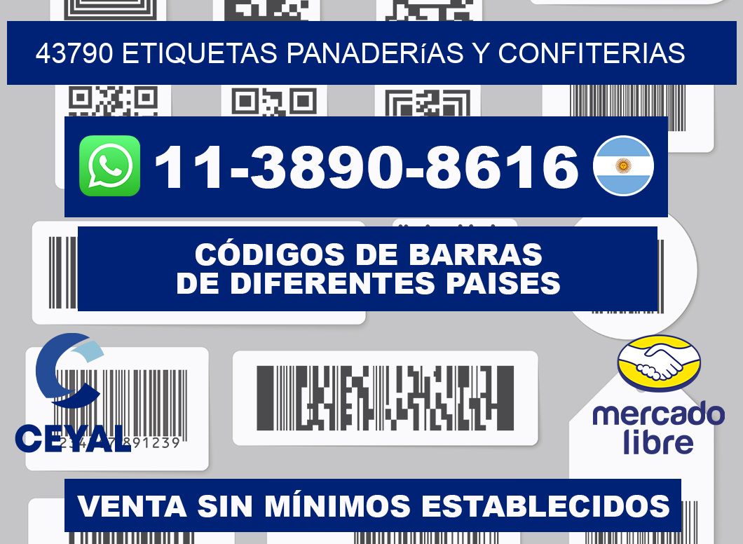 43790 etiquetas panaderías y confiterias