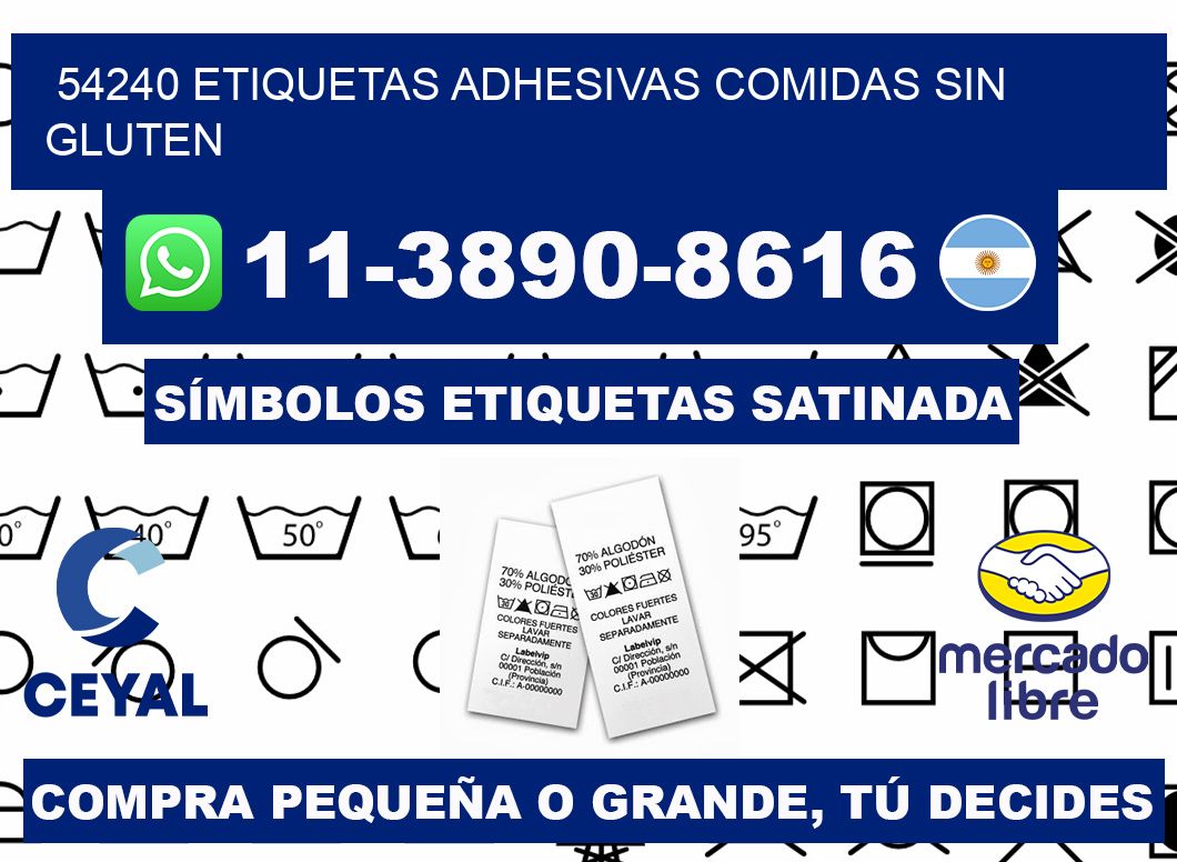54240 etiquetas adhesivas comidas sin gluten