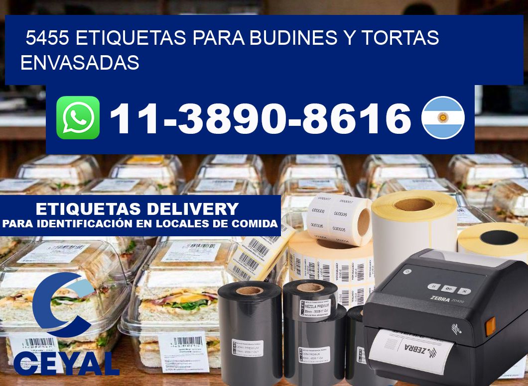 5455 etiquetas para budines y tortas envasadas