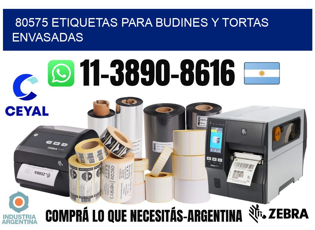 80575 etiquetas para budines y tortas envasadas