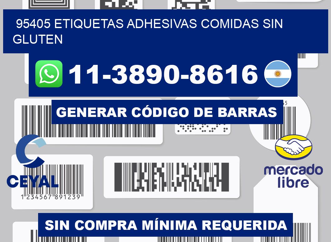 95405 etiquetas adhesivas comidas sin gluten