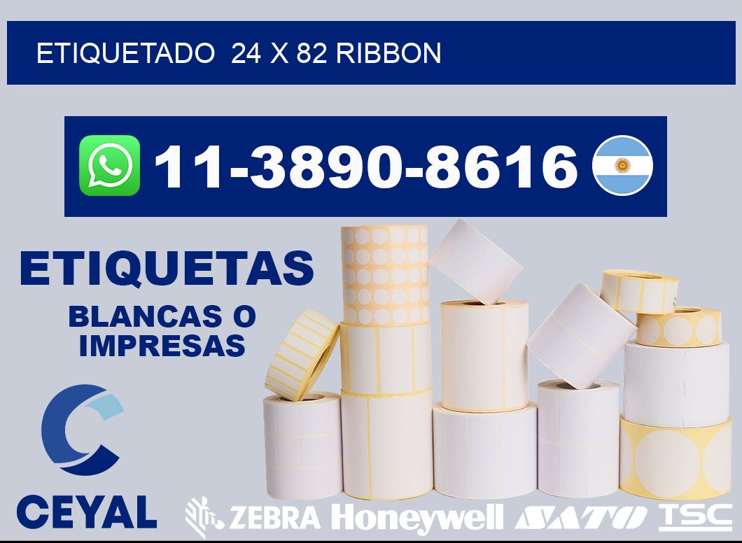 Etiquetado 24 x 82 ribbon