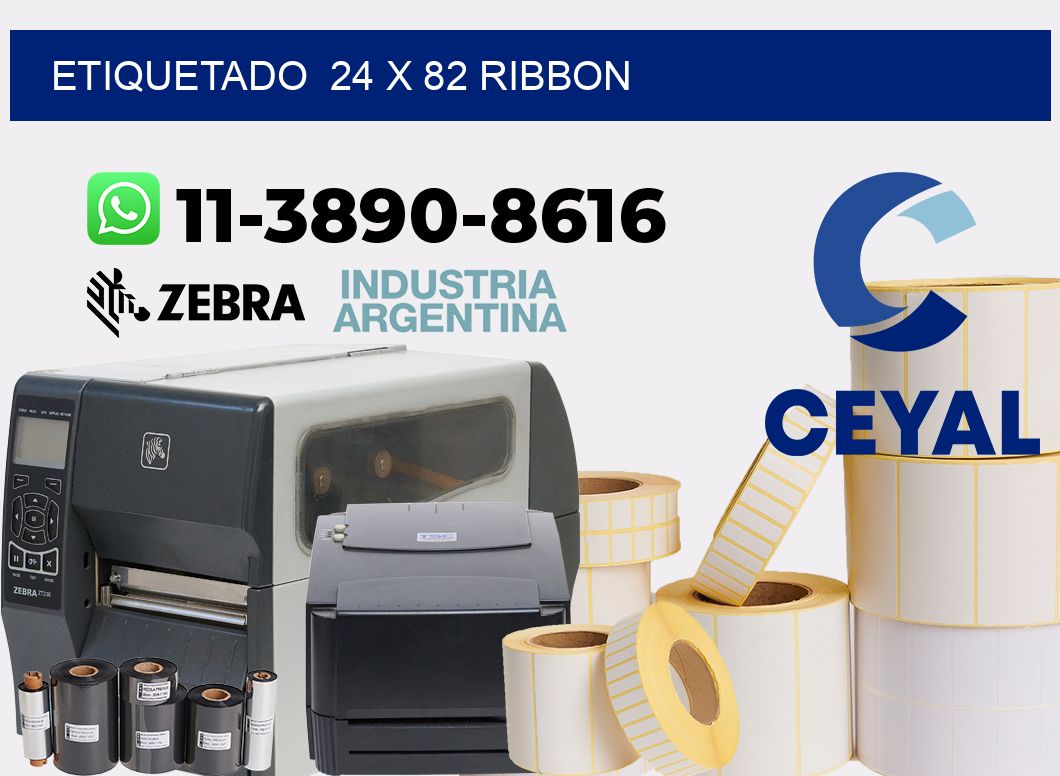 Etiquetado 24 x 82 ribbon