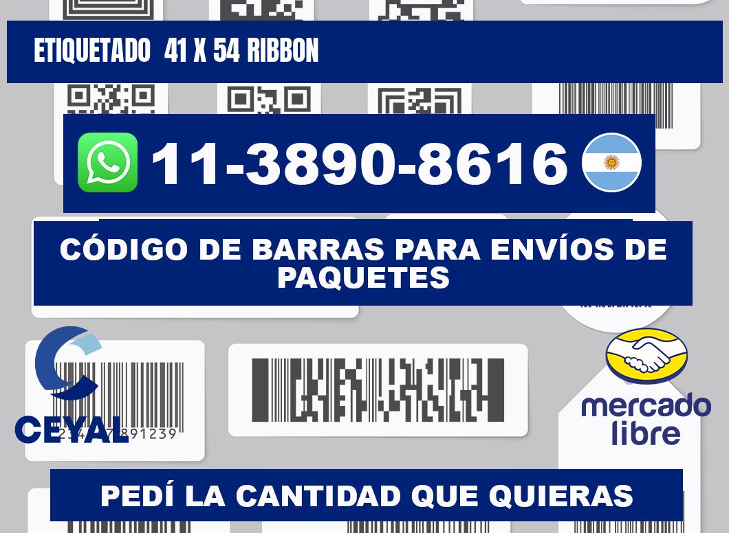 Etiquetado 41 x 54 ribbon