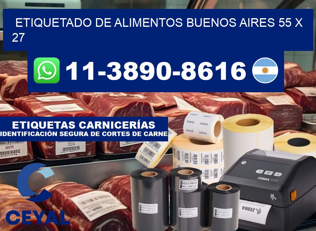Etiquetado de alimentos buenos aires 55 x 27
