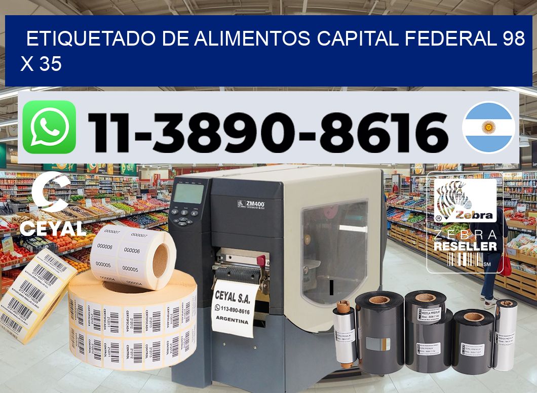 Etiquetado de alimentos capital federal 98 x 35
